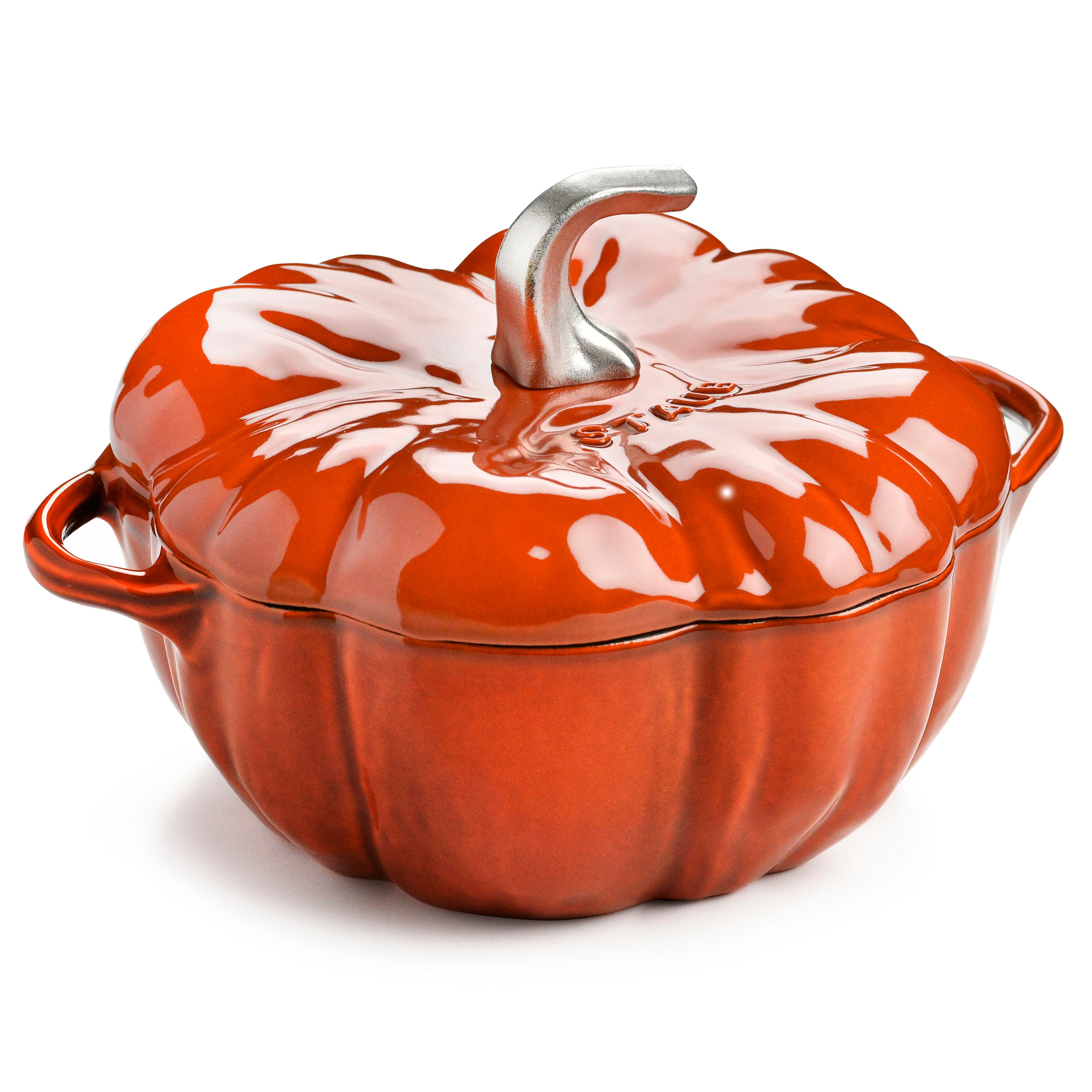 Denmark 2-qt. Pumkin Color Coated Cast Iron Dutch Oven with Lid