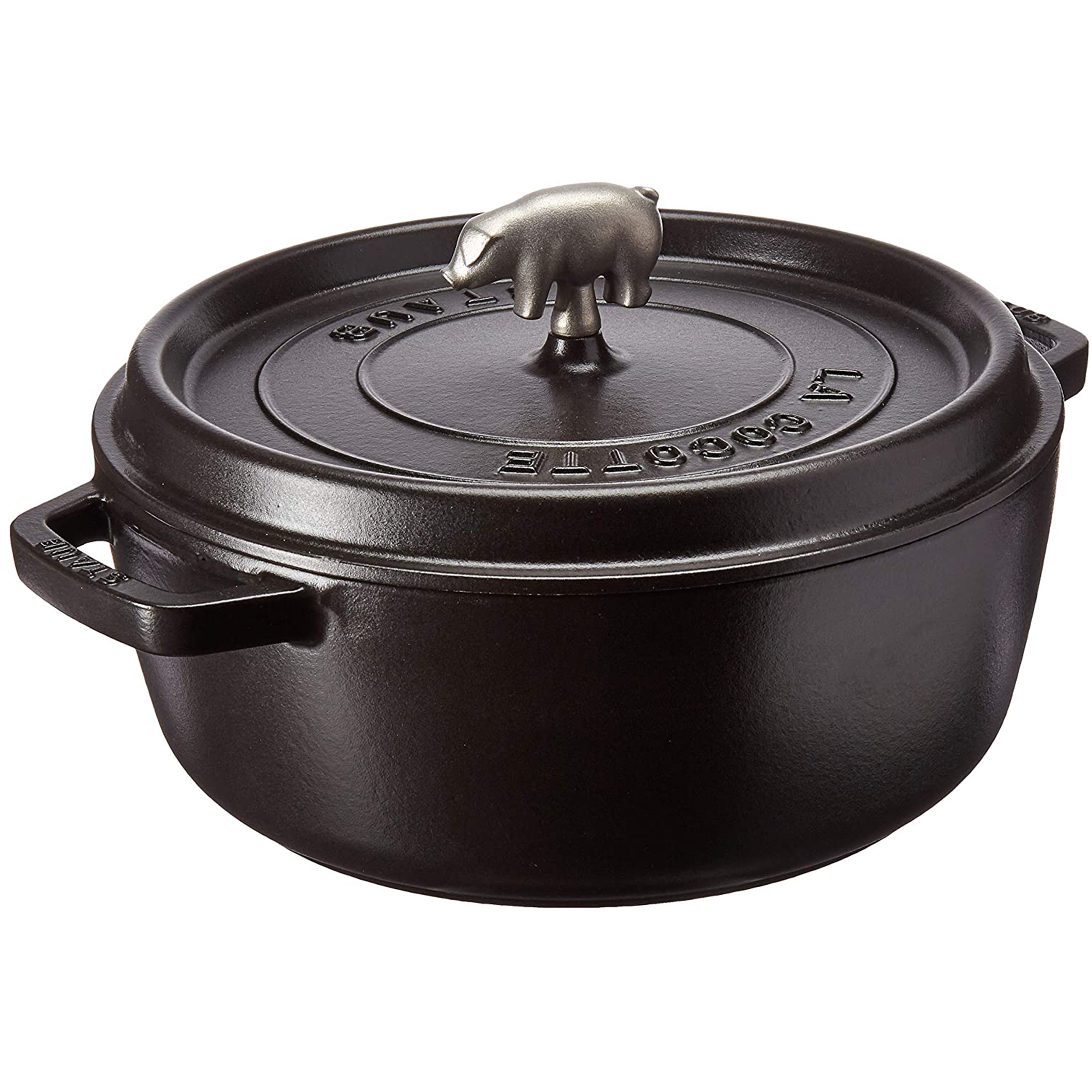 Staub 6-Quart Matte Black Shallow Round Dutch Oven