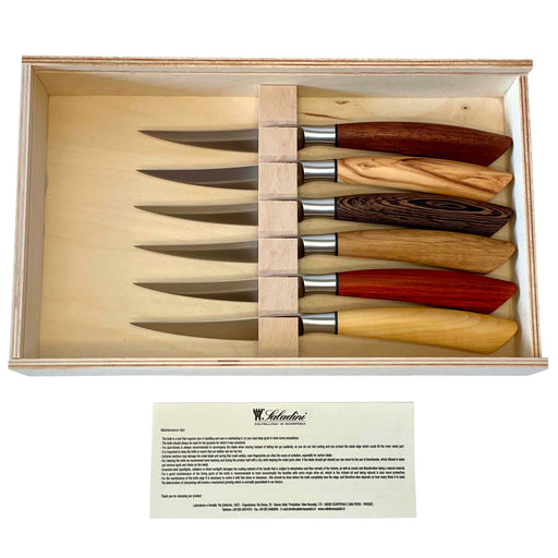 Rosle German Knife Set in Bamboo Block, 5-Piece Set plus Scissors