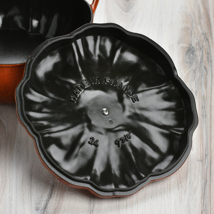Staub 3.5 Qt. Pumpkin Dutch Oven with Stainless Knob | Burnt Orange