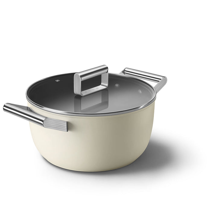 Smeg Cookware 50's Style Non-Stick Cream 2-Piece Fry Pan Set