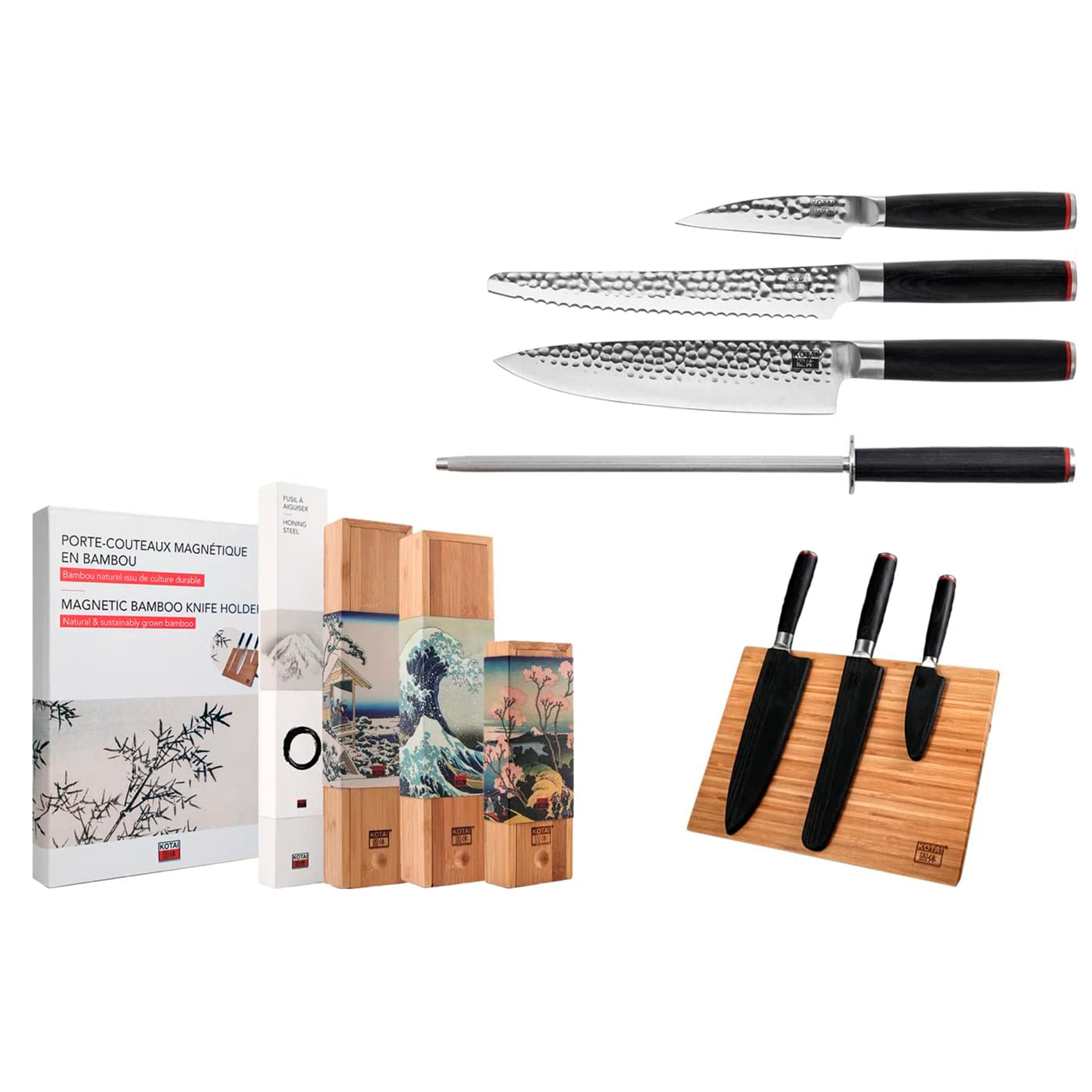 KOTAI Asian 3-Piece Knife Set - Pakka Collection