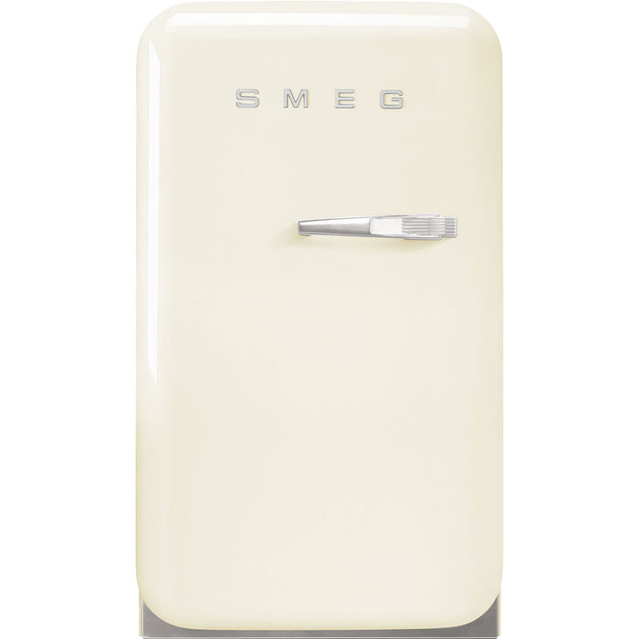 Smeg 50's Retro Style Aesthetic Freestanding Cream Mini Cooler Left Hand Hinge with 1.34 Cu Ft Capacity , 15-Inches