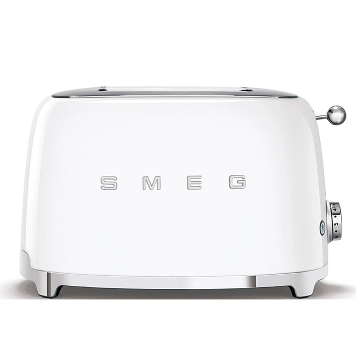 Smeg 50's Retro Style Aesthetic 2x2 Slice White Toaster