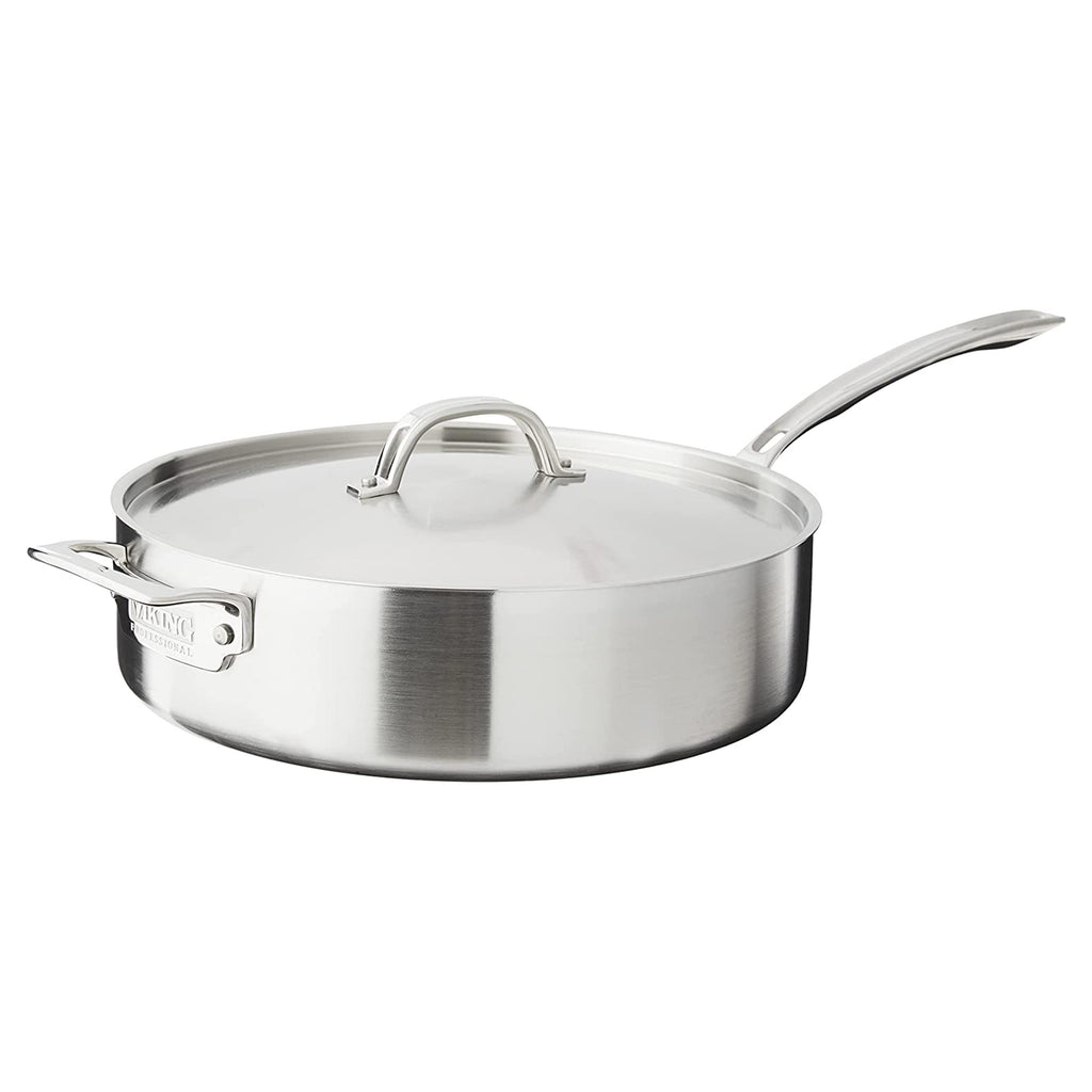 Viking Professional 5 Ply Satin 3-Quart Stainless Steel Saucier Pan with Lid